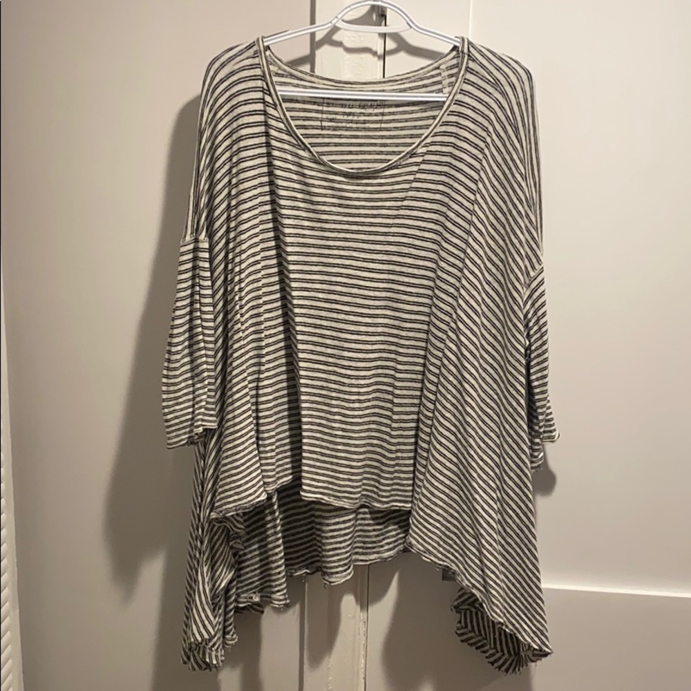 Free people striped 3/4 sleeves